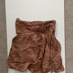 Aerie Cinnamon Mini Skirt with Waist Detail